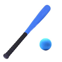Honkbalknuppel Balset 64cm Grappige Spelletjes Kinderknuppel voor Volwassenen Kinderen Lichte Honkbalknuppel met Trainingsbal Blauw