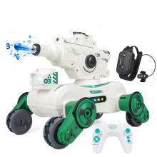 RC Car Water Robot Dog Spray Music Light Remote Control Gesture Sensing 2.4G 360 Rotating Shooting Toys White