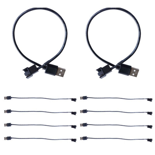 10 StüCk USB auf 4 Pin LüFter Adapterkabel Computer PC LüFter Stromkabel Stecker Adapter 5V USB auf Computer CPU LüFterkabel