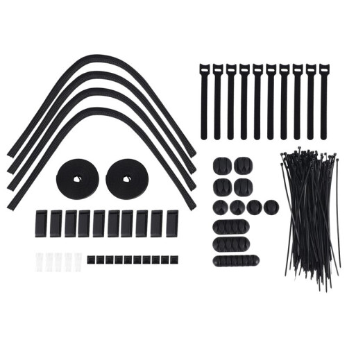 152 Pcs Cable Management Cord Organizer Kit, Include Self Adhesive Cable Organizer Clips, Cable Sleeves Management Clips