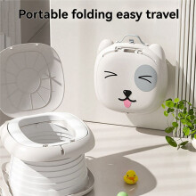 Portable Children'S Toilet-Cartoon Design, Foldable, Ideal for Travel, Camping and Cars, Including Urinal Function.