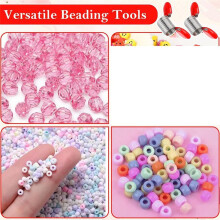 Jewelry Making Bead Stoppers 10 Pieces Bead Clips with Red Handles Spring Bead Clips Prevent Beads From Falling DIY