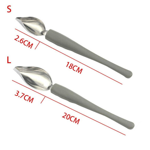Culinary Drawing Decorating Spoon Set, 2 Pcs Saucier Drizzle Spoons,Decorating Pencil Spoon for Decorative Cake,Coffee 1
