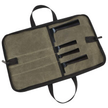 Borsa per Coltelli (4 Scomparti), Custodia per Coltelli da Cuoco nel Tela Cerata, Custodia per il Trasporto di Coltelli nel Rotolo per Uomini e Donne,