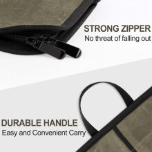 Knife Bag(4 Slots), Chef Knife Case Waxed Canvas Roll Storage Knife Carrying Pouch for Men&Women Green