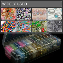 Perlen-Aufbewahrungsbehälter, 48 Kleine Transparente Perlen-Organizer-Box Aus Kunststoff mit Klappdeckel, Bastel-Organizer und Aufbewahrung, 2 Sets