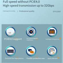 High Speed PCIE-E16X to 16X 4.0 Card Extension Cable PCI Express GPU Expansion Card Adapter Card Extender