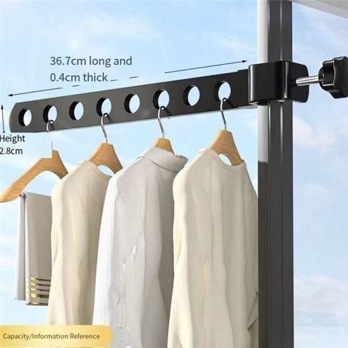 Window Snap Clothes Drying Rack, Dormitory Balcony Window Drying Rack, Travel Home Window Clothes Drying Rack WHITE 1