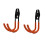 2 Wall-Mounted Composite Pulley with Wall-Mounted Bow Frames Storage and Display Equipment Metal Hooks Orange 2