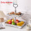 Dessert Stand Double Layer Cake Tray Dessert Decoration Tray Display Stand,Washed White 7