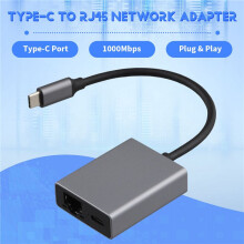 USB C Tipo-C para RJ45 1000Mbps Placa de Rede Externa Adaptador Ethernet para Chromecast 4K TV Stick para Laptop Tablet