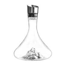 Decanter per Vino con Decanter - Cristallo Soffiato A Mano Senza Piombo, Coperchio In Acciaio Inossidabile, Filtro, un Must per Feste e Compleanni