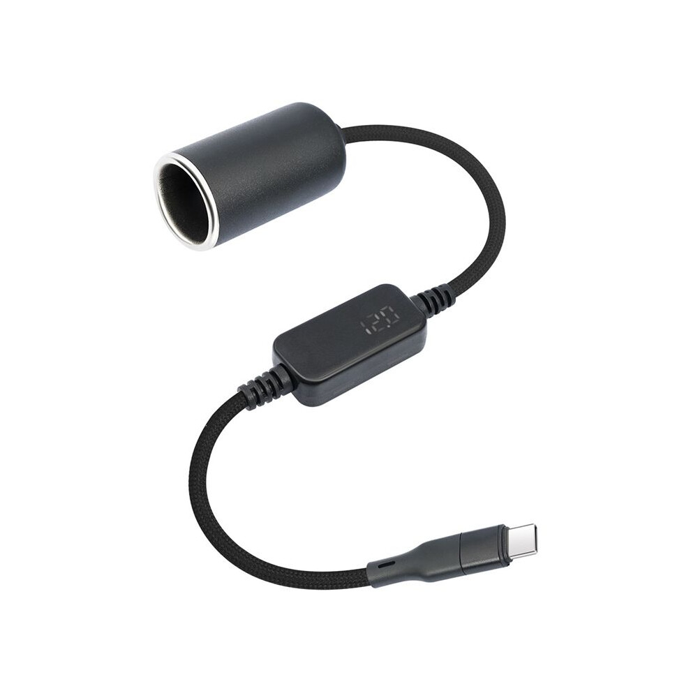 Photos - Battery With Voltage Display Type C to Cigarette Lighter Adapter Cable Converter Female Step Vehicle Car Boost Power Cable