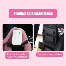 Car Tissue Box Bin 2-in-1 Cute Car Paper Box Inside the Decoration Animal Shape Storage Box