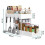 Multifunctional Kitchen Rack Pull-Out Spice Rack Double-Layer Cabinet Storage Rack White 6