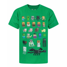 Minecraft Short Sleeved T-Shirt (Boys Green)