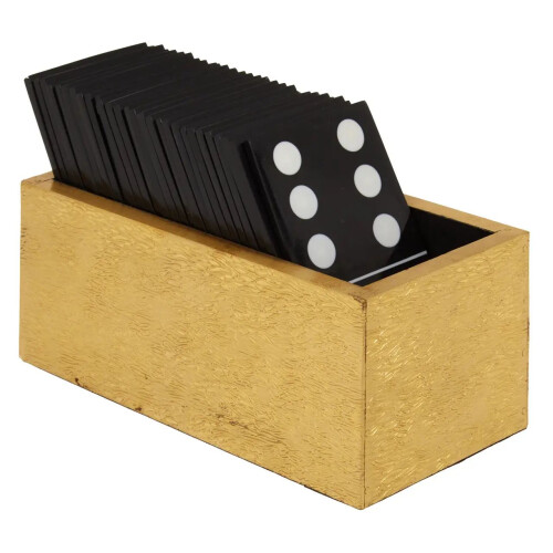 Premier Housewares Winston Games Gold & Black Domino Set