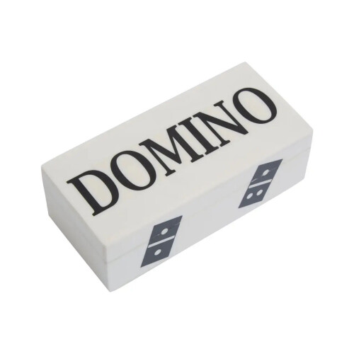Premier Housewares Winston Games White & Black Domino Box