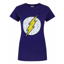 DC Comics The Flash Short Sleeved T-Shirt (Womens Purple)