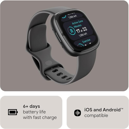 Google Google  Fitbit - Sense 2 Advanced Health Smartwatch - Graphite 1