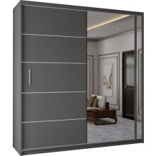 (Grey, 120cm) Ankara Double Sliding Wardrobe