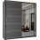 (Grey, 180cm) Ankara Double Sliding Wardrobe 2