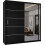 (Black, 203cm) Ankara Double Sliding Wardrobe 2