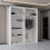 (White, 150cm) Ankara Double Sliding Wardrobe 3