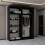 (Black, 150cm ) Ankara Double Sliding Wardrobe 3