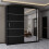 (Black, 150cm ) Ankara Double Sliding Wardrobe 1