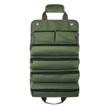 Green Oxford Roll-Up Tool Bag 49*32cm Portable Organizer for Electricians