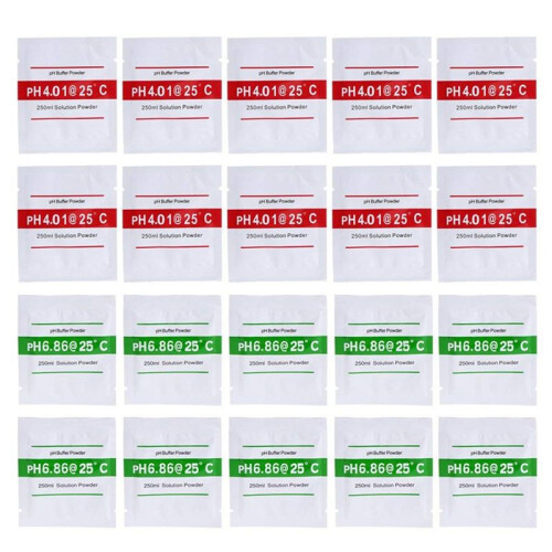 20 Pack PH Meter Buffer Solution Powder 4.01, PH Calibration Solution Packets for Precise PH Meter