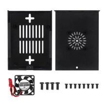 Voor Orange Pi 5 Pro Case Aluminium Behuizing Metalen Omhulsel met Koelventilator voor 5 Pro Accessoires (Zonder Antenne)