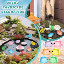 120 Pièces Glow Fish Miniature Statue Mignonne Petite Résine Poisson Plat Figure pour Miniature Paysage Pots de Fleurs Micro
