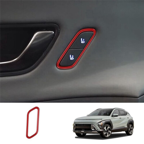 Car  Memory Adjustment Button Trim Frame for   2024 Car Interior Accessories Red 2