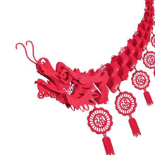 Chinese Draak Plafonddecoraties Chinese Draak Decoraties met 6 Geluksbrengers Maannieuwjaar Feestartikelen voor Winkel