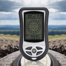 Multifunctional Digital Altimeter, Black LCD Digital Compass, Outdoor Hiking Multifunctional LCD Compass Altimeter