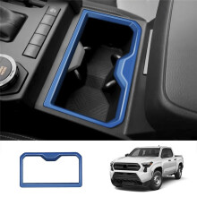 Car Center Console Vattenkoppshållare Dekoration Ram Cover Trim för Tacoma 2024 Biltillbehör Blå