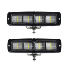 2 Stück 6 Zoll LED-Lichtleiste, 80 W Nebelscheinwerfer, Off-Road-Lichter, Arbeitslichtleiste für LKW, SUV, ATV, Boot, Motorrad, Weißes Licht