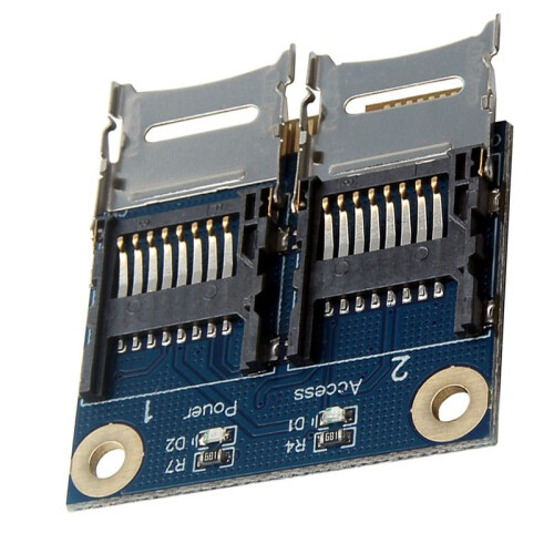Pci-E Adapter 2 SSD HDD for Laptop Dual Micro-  SDHC SDXC TF to  PCIe Memory Card Reader 2