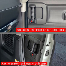 Car Middle Door Inner Handle Button Trim Sticker for SPACIA Custom MK04 2017-2024 Car Accessories Carbon Fiber