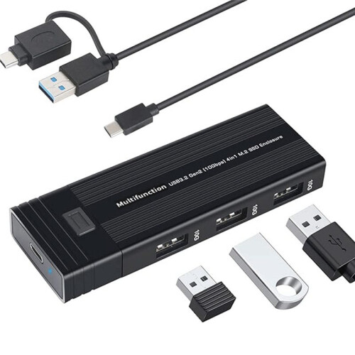 New M.2 Solid State Drive Box NVME Computer External 10Gbps Removable SSD Box USB3.2 1