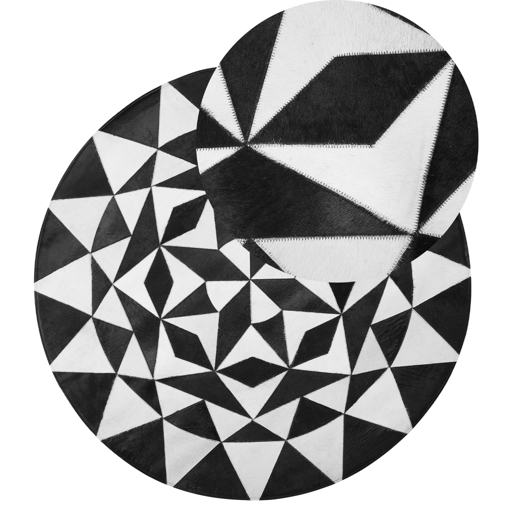 Rug TURGUTLU Black ø 140 cm Leather