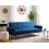 Beliani Sofa Bed 3 Seater SELNES Velvet Navy Blue 2