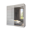 (White, 180cm) Infinity Sliding Mirror Wardrobe 2