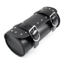 Universal Motorcycle PU Leather Tool Bag Front Fork Handlebar Saddlebag Roll Racing Tail Storage