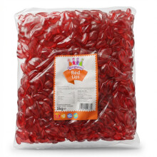 3kg Kingsway Juicy Red Lips Bulk Bag - Fruity Gummy Jelly Sweets Retro Candy