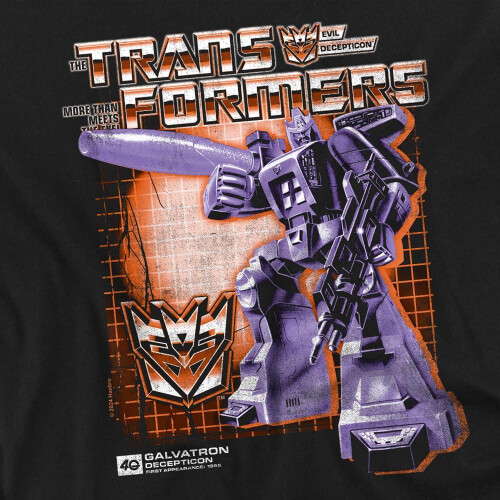 Transformers (S, Black) Transformers Mens Galvatron Box 40th T-Shirt 2