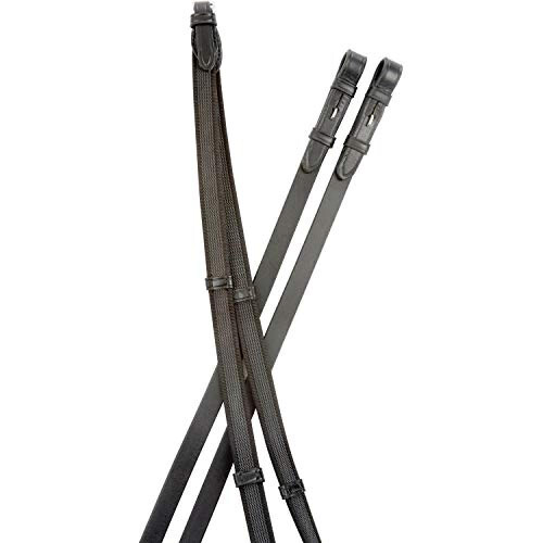 (54in, Black) Collegiate Suregrip Leather Reins IV
