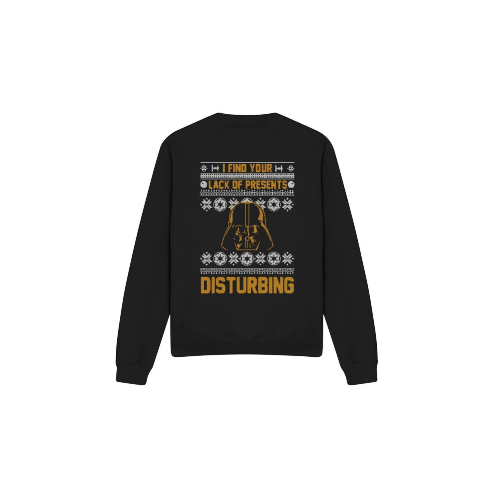 Star Wars (Xxl, ) Unisex Adult Lack Of Christmas Presents Fair Isle Sweatshirt Black